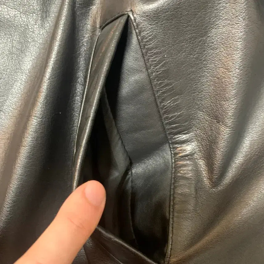 [BUNJANG] Italian Cowhide Leather Car Coat Jacket / 이태리 소가죽 카코트 가죽 자켓