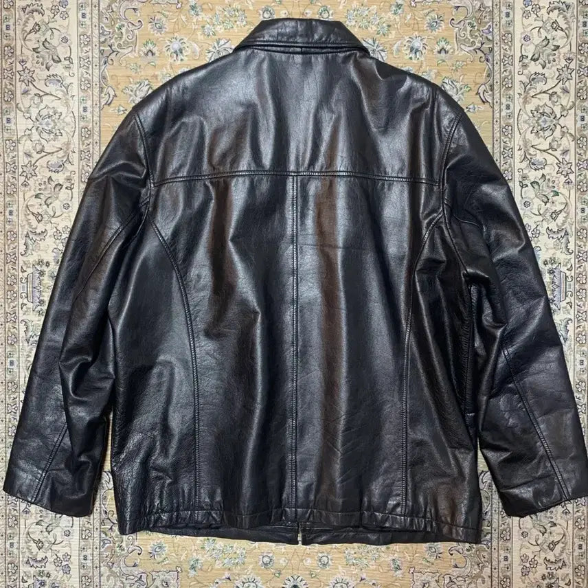 [BUNJANG] Italian Cowhide Leather Car Coat Jacket / 이태리 소가죽 카코트 가죽 자켓
