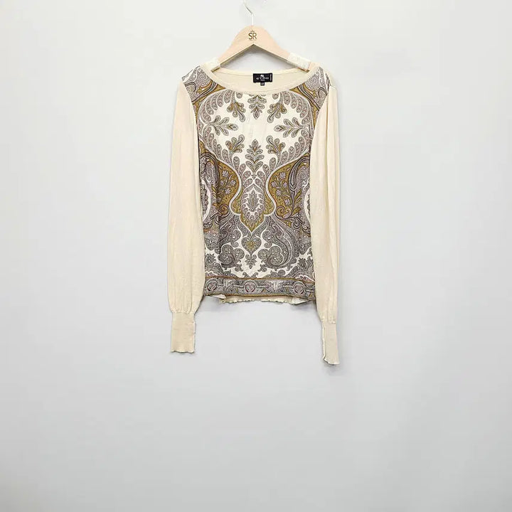 [SOLD OUT] [정품/빈티지] 에트로 실크 믹스 울 100 페이즐리 니트 44