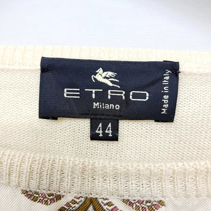 [SOLD OUT] [정품/빈티지] 에트로 실크 믹스 울 100 페이즐리 니트 44