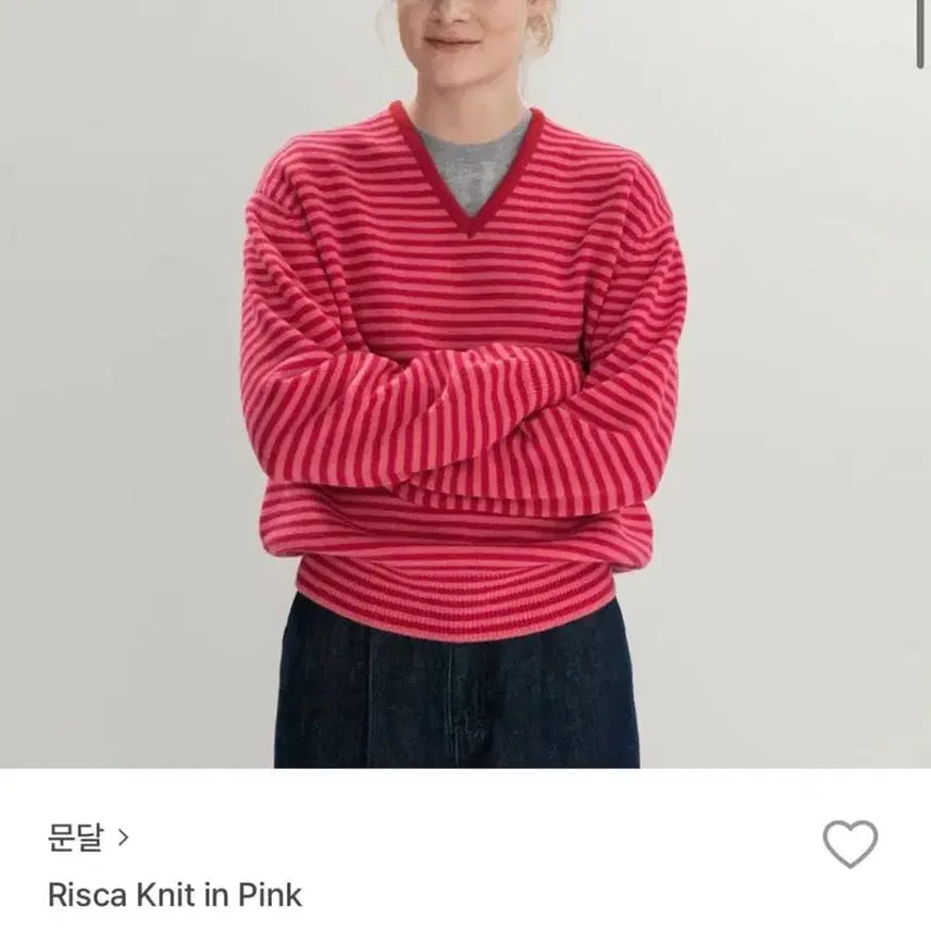 [BUNJANG] Moondal Risca Knit Top / 문달 리스카 니트 핑크