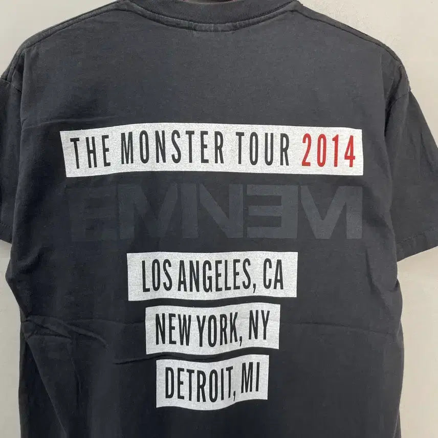 [BUNJANG] Eminem 2014 Monster Tour Devil Horn T-shirt / 빈티지 에미넴 2014 몬스터 투어 데빌혼 반팔 H2444