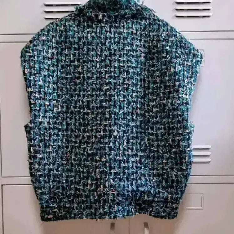 [BUNJANG] After Home Party Tweed Vest - Green / 애프터홈파티 트위드 베스트 - 그린,프리