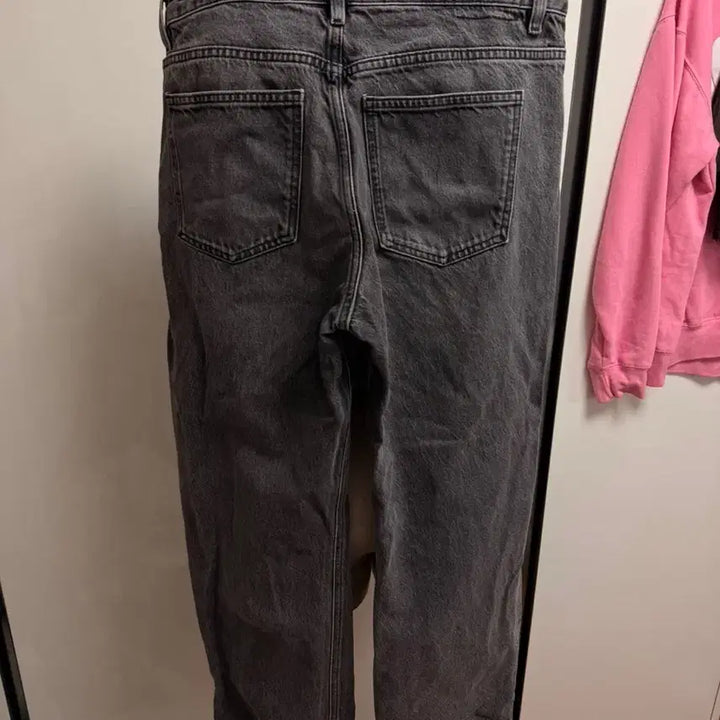[BUNJANG] Massimo Dutti Mid-Waist Wide Leg Denim Pants / 77사이즈) 마시모두띠 미드웨이스트 와이드 레그 데님 팬츠 흑청워싱팬츠