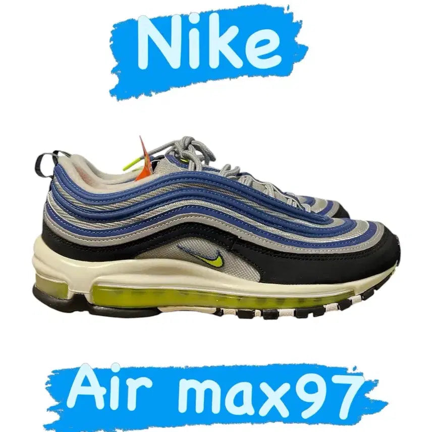 [BUNJANG] Nike Air Max 97 Atlantic Blue and Voltage Yellow Sneakers / 나이키 에어맥스 97