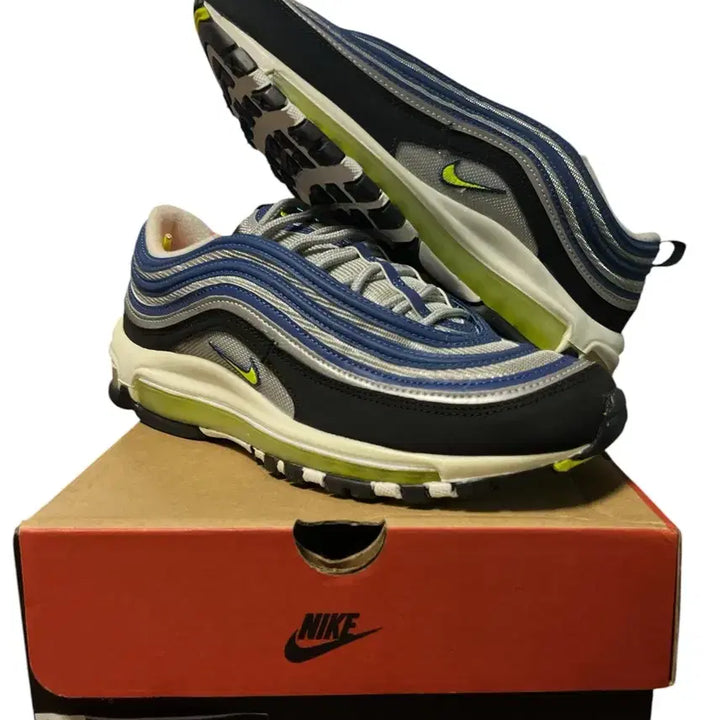 [BUNJANG] Nike Air Max 97 Atlantic Blue and Voltage Yellow Sneakers / 나이키 에어맥스 97