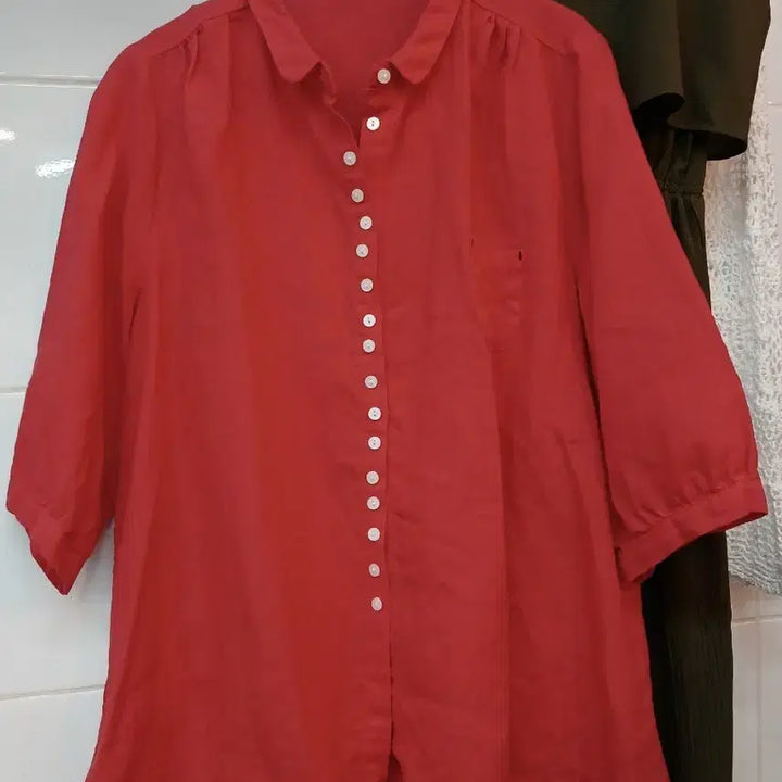 [SOLD OUT] 핑크디아 린넨 블라우스  free