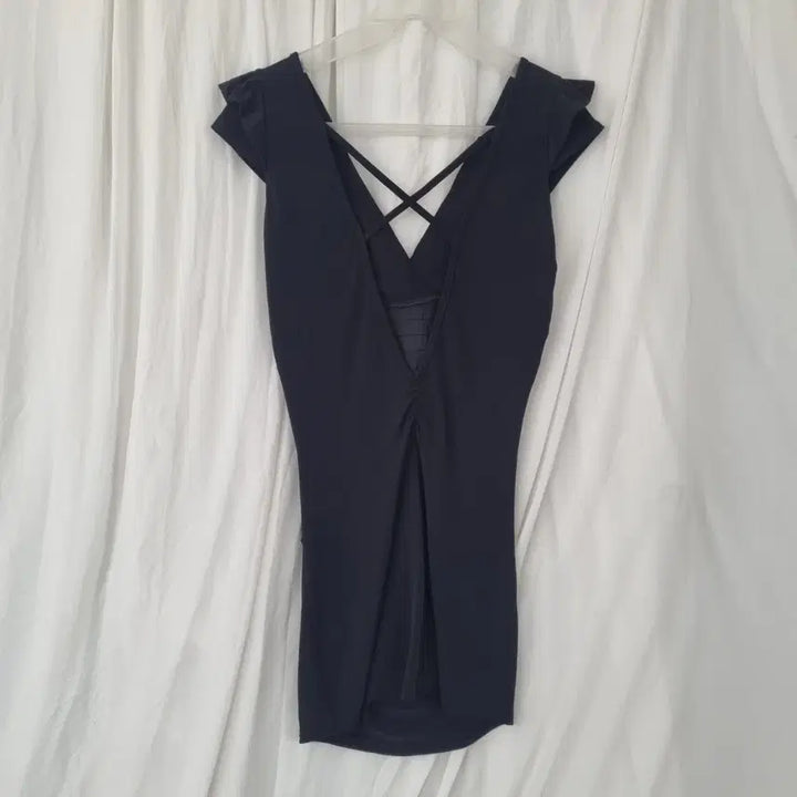 [BUNJANG] Black Shirred Mini Dress / 블랙 셔링 미니 원피스