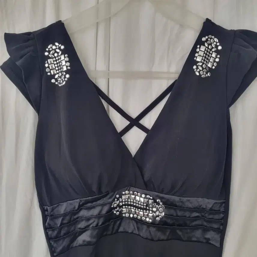[BUNJANG] Black Shirred Mini Dress / 블랙 셔링 미니 원피스