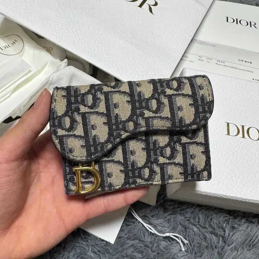 [BUNJANG] Dior Oblique Saddle Card Holder Wallet / [22년식/풀구성]디올 오블리크 새들 지갑
