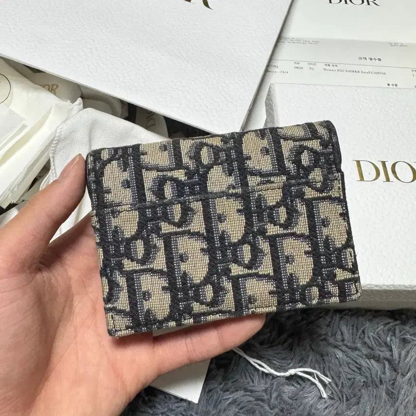 [BUNJANG] Dior Oblique Saddle Card Holder Wallet / [22년식/풀구성]디올 오블리크 새들 지갑