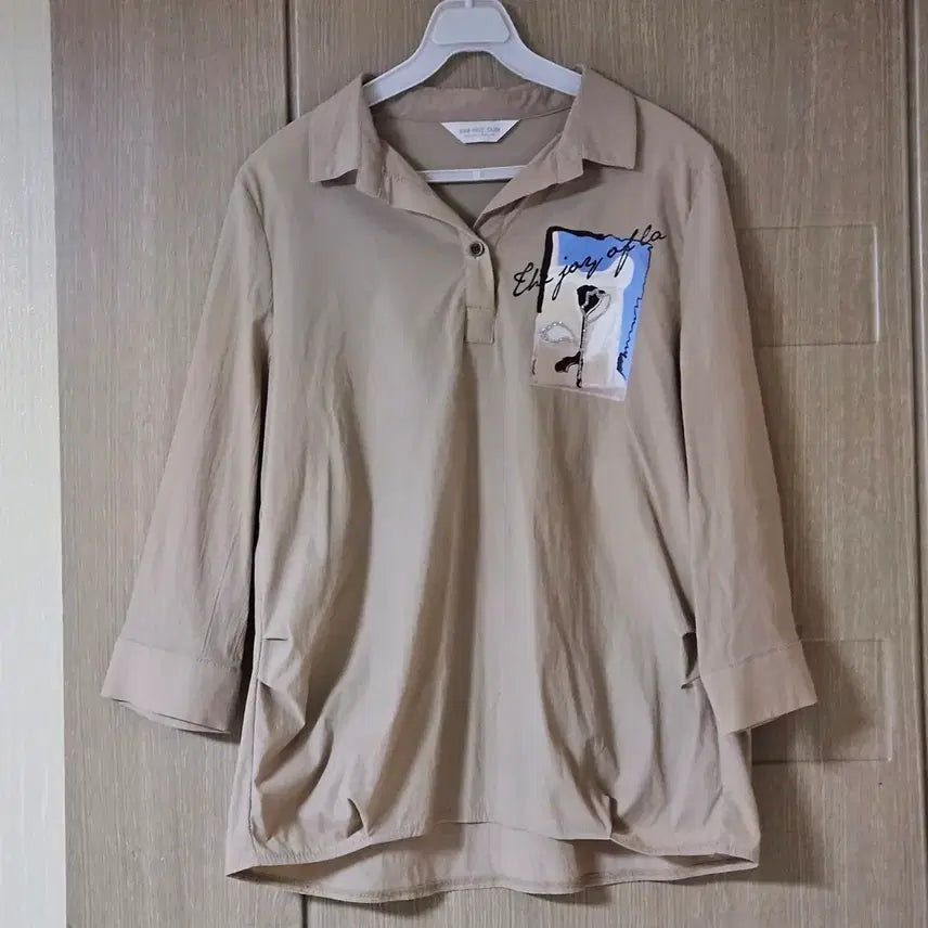 [BUNJANG] Kim Hee Sun Beige 3/4 Sleeve Blouse S / 김희선 베이지 7부 소매 블라우스 S