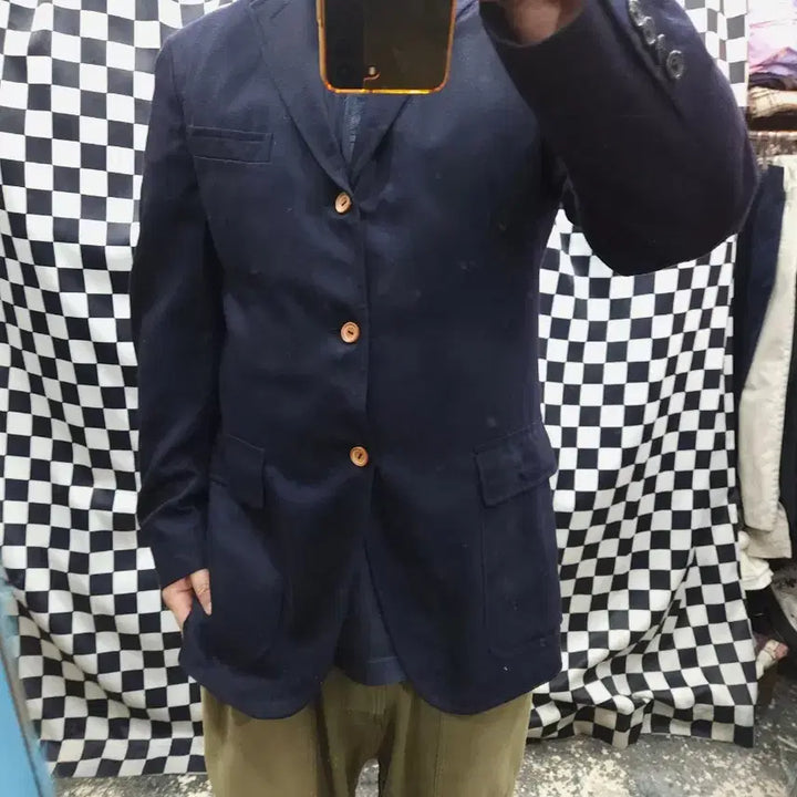 [BUNJANG] Polo Ralph Lauren Navy Virgin Wool Blazer / 폴로 랄프로렌 네이비 버진울 블레이저