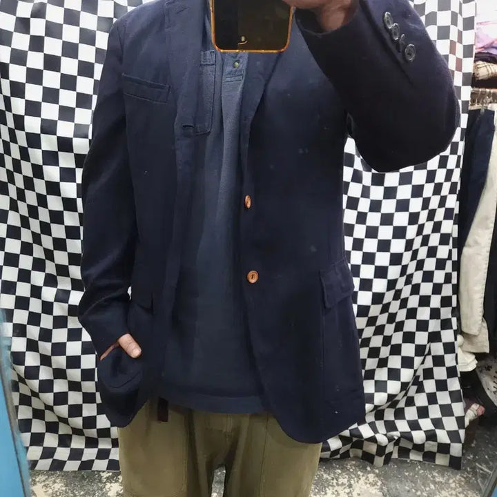 [BUNJANG] Polo Ralph Lauren Navy Virgin Wool Blazer / 폴로 랄프로렌 네이비 버진울 블레이저