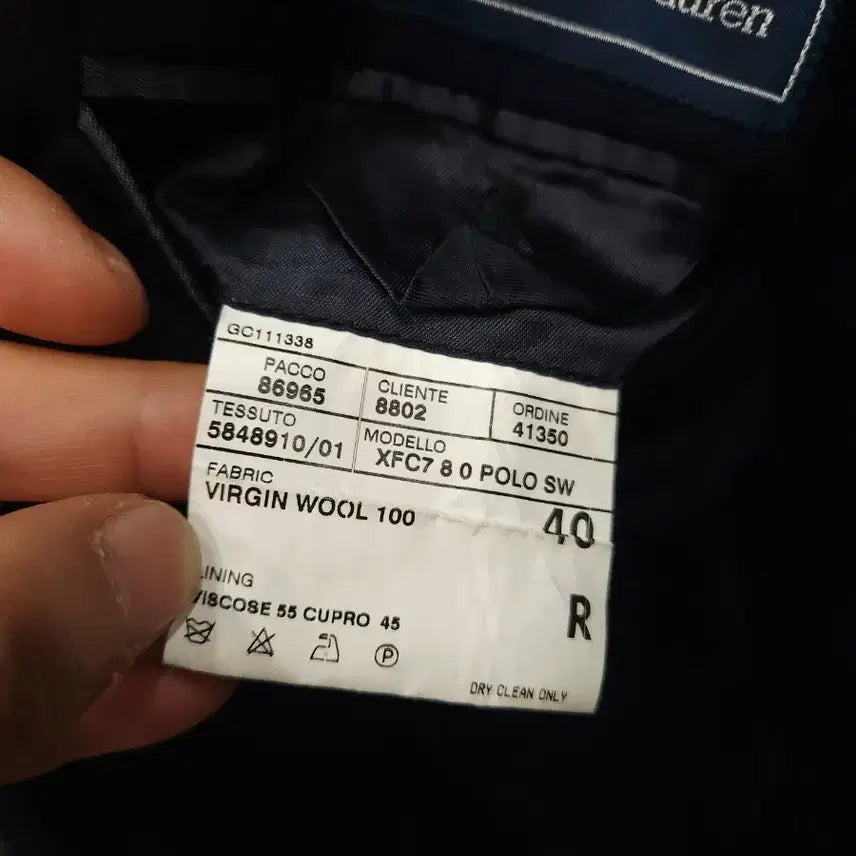 [BUNJANG] Polo Ralph Lauren Navy Virgin Wool Blazer / 폴로 랄프로렌 네이비 버진울 블레이저