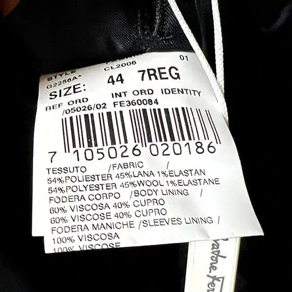 [BUNJANG] Salvatore Ferragamo 2B Blazer Jacket / 살바토레 페라가모 싱글 2B 블레이저 정장자켓 새상품 춘추 S 85-90