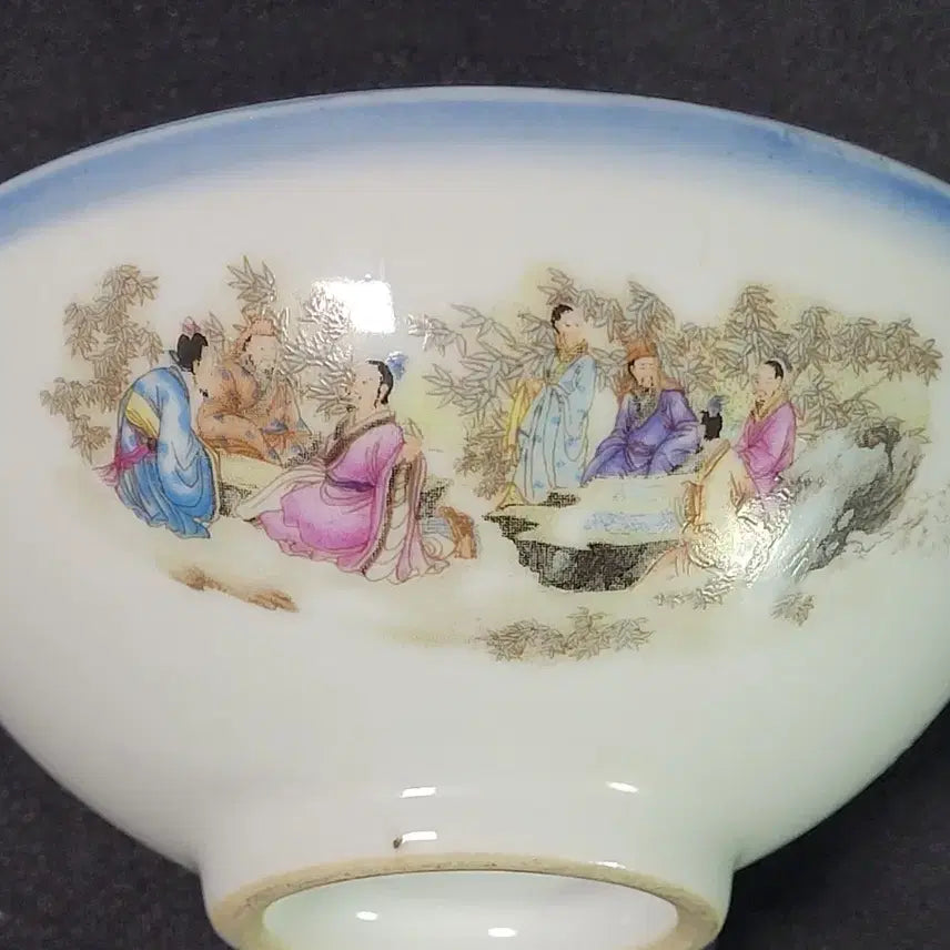 [BUNJANG] Family Rose Celadon Porcelain Tea Bowl / [수집품] 패밀리 로즈 고 다완