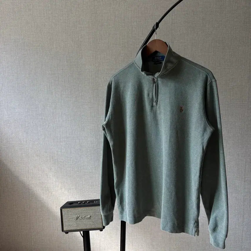 [SOLD OUT] 폴로 랄프로렌 모스그린 신형 반집업 니트