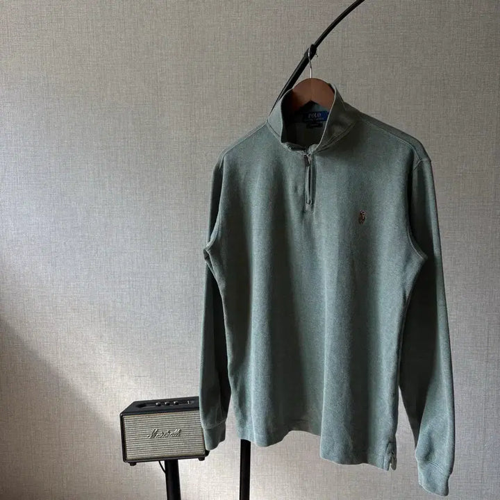 [SOLD OUT] 폴로 랄프로렌 모스그린 신형 반집업 니트