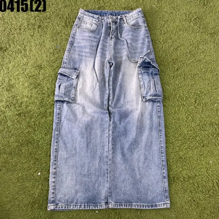 [SOLD OUT] 워싱 데님 카고 팬츠