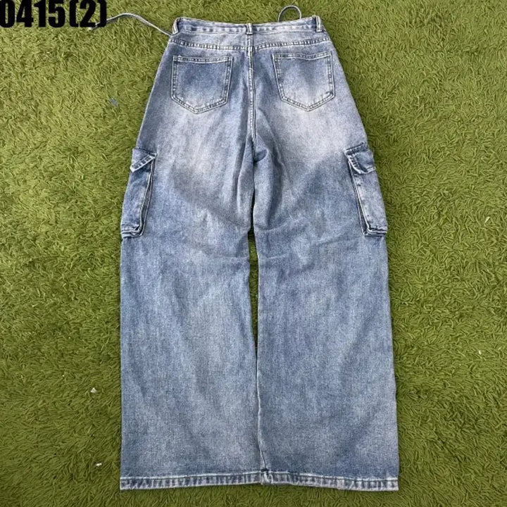 [SOLD OUT] 워싱 데님 카고 팬츠