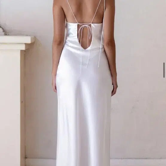 [BUNJANG] Roe Satin Slip Dress / 셀프 웨딩드레스 2부드레스 손예진 원피스 로에 새틴 슬립드레스