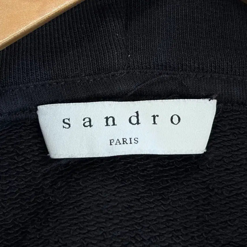 [BUNJANG] Sandro Paris Heart Logo Embroidered Hoodie / [XL] 산드로 파리 하트 로고 자수 블랙 후드티 9.5