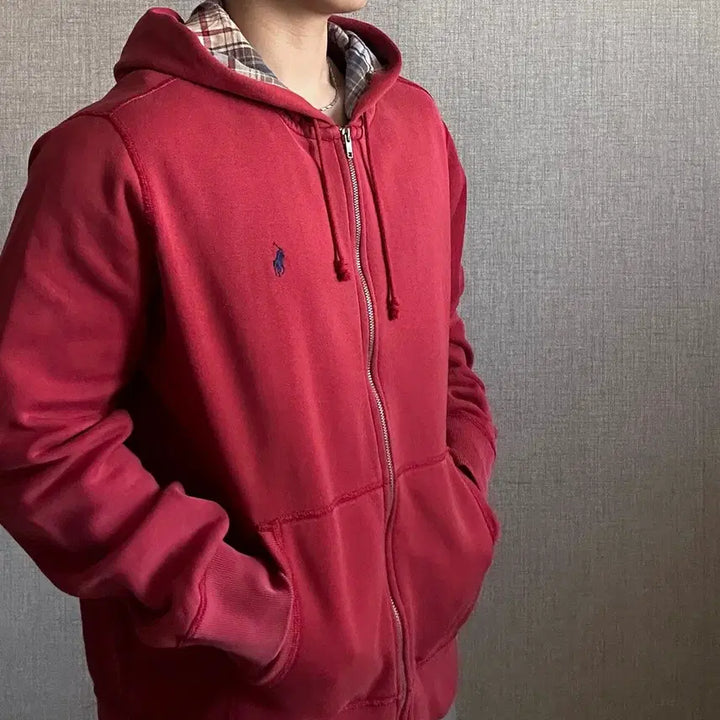 [SOLD OUT] 폴로 랄프로렌 포니 레드 후드집업 XL