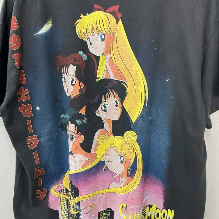 [BUNJANG] Vintage Sailor Moon Archive T-shirt / USA 오리지날 빈티지 세일러문 프린팅 아카이브 반팔 H2445