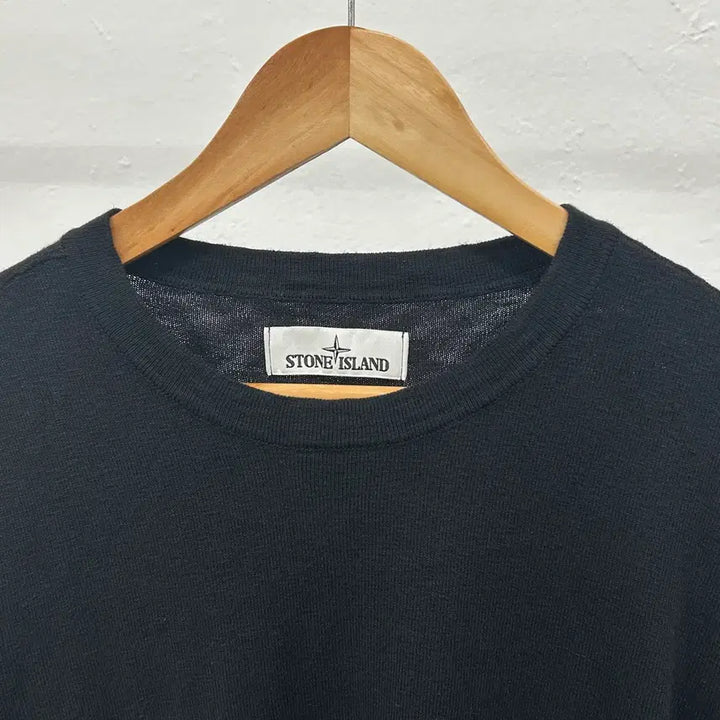 [BUNJANG] Stone Island Cotton Knit Sweater / 스톤아일랜드 와펜 코튼 니트