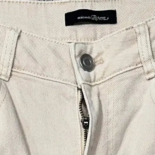 [BUNJANG] Roem Cream Beige Casual Denim Pants / 로엠 크림 연베이지 캐주얼 데님팬츠 73-101