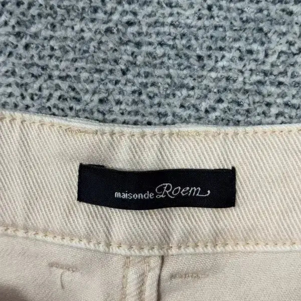 [BUNJANG] Roem Cream Beige Casual Denim Pants / 로엠 크림 연베이지 캐주얼 데님팬츠 73-101