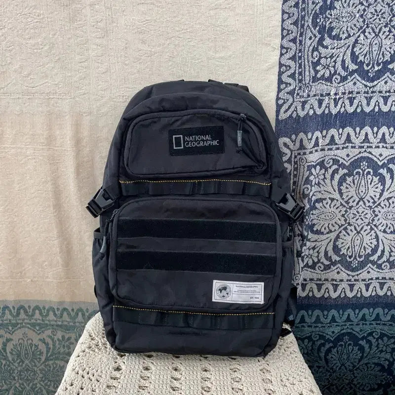 [BUNJANG] National Geographic Outdoor Black Backpack / [F] 내셔널지오그래픽 아웃도어 블랙 신학기 백팩 학생용 책가방