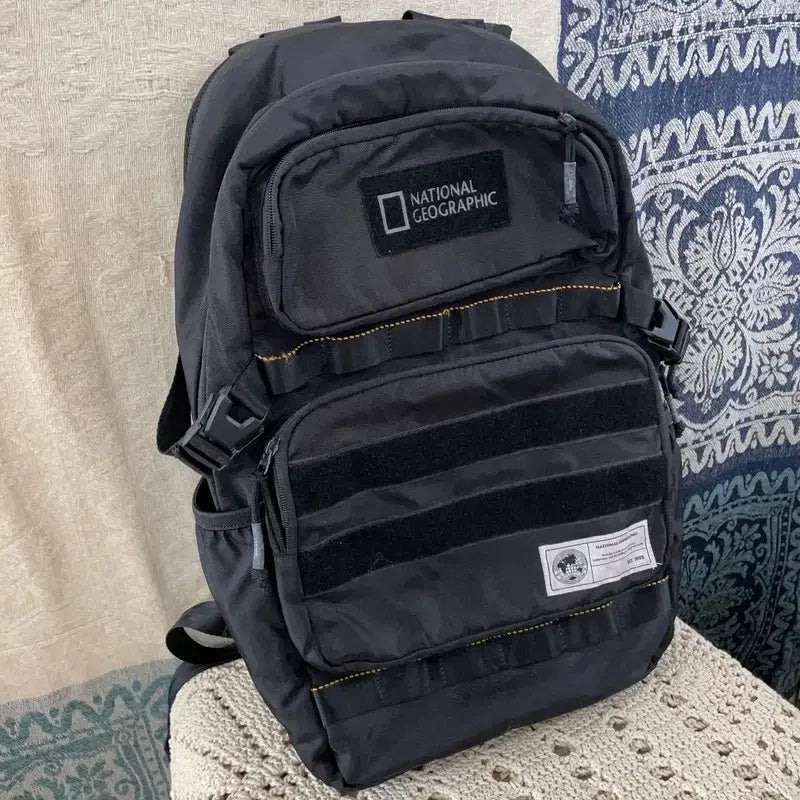 [BUNJANG] National Geographic Outdoor Black Backpack / [F] 내셔널지오그래픽 아웃도어 블랙 신학기 백팩 학생용 책가방