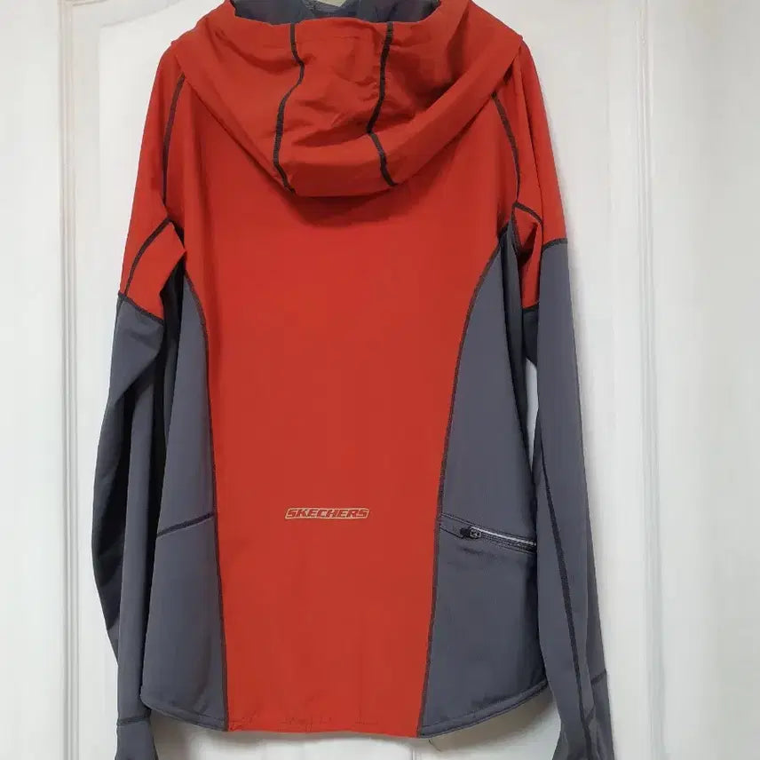 [BUNJANG] Skechers Orange Gray Hoodie Zip-up (95) / 스케쳐스 오렌지 그레이 후드 집업 95  공용