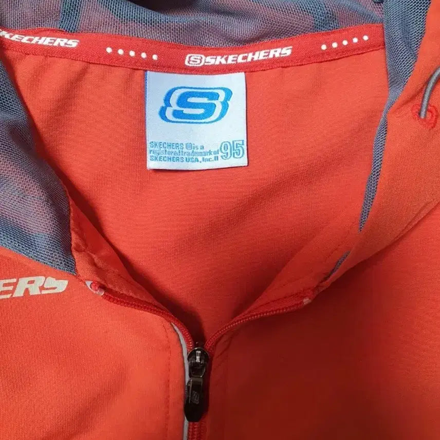 [BUNJANG] Skechers Orange Gray Hoodie Zip-up (95) / 스케쳐스 오렌지 그레이 후드 집업 95  공용