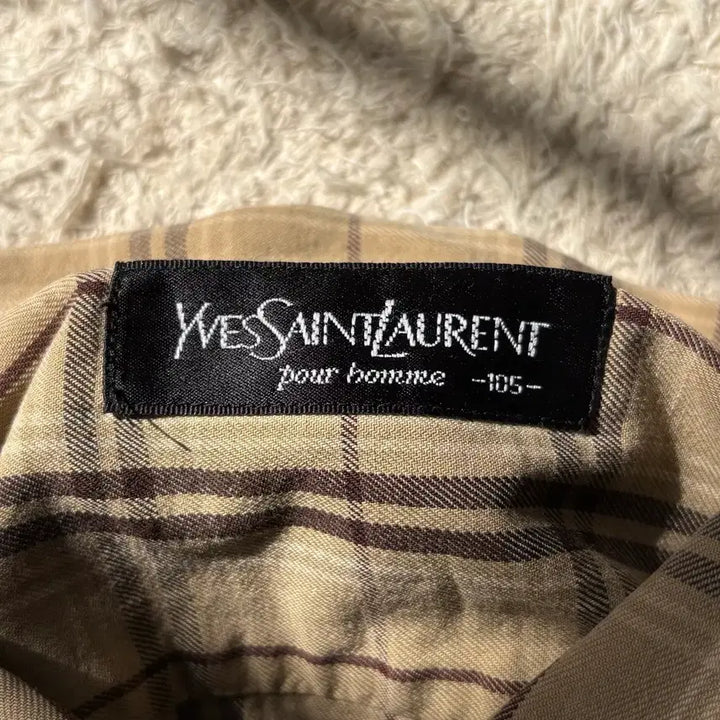 [SOLD OUT] YSL 입생로랑 체크 패턴 포켓 셔츠 XL