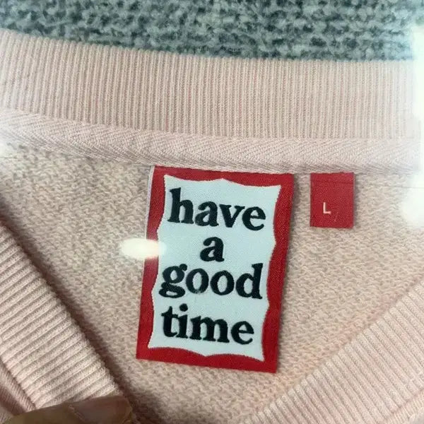 [BUNJANG] HAVE A GOOD TIME Light Pink Sweatshirt L / 해브 어 굿 타임 라이트 핑크 맨투맨 L