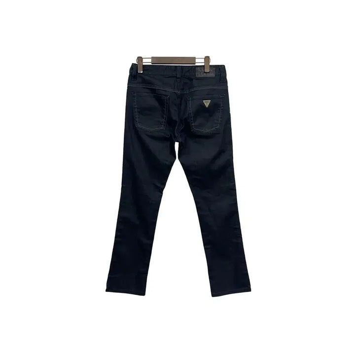 [BUNJANG] Guess Gold Logo Skinny Fit Black Denim Jeans / [30] 게스 금장 로고 스키니핏 흑청 데님 팬츠 청바지