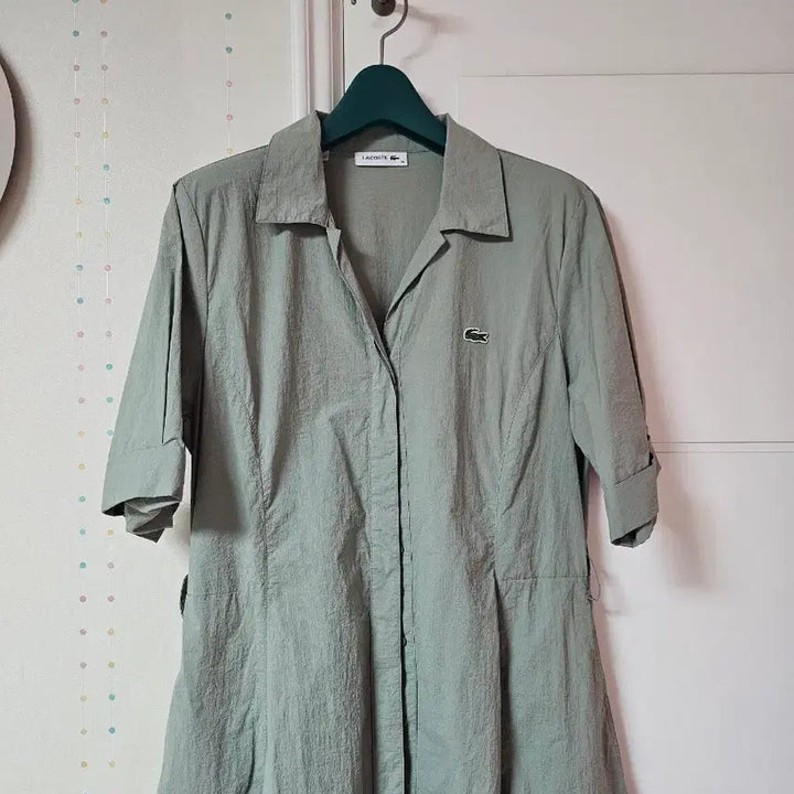 [SOLD OUT] 라코스테 여성 플레어 반팔 셔츠 원피스