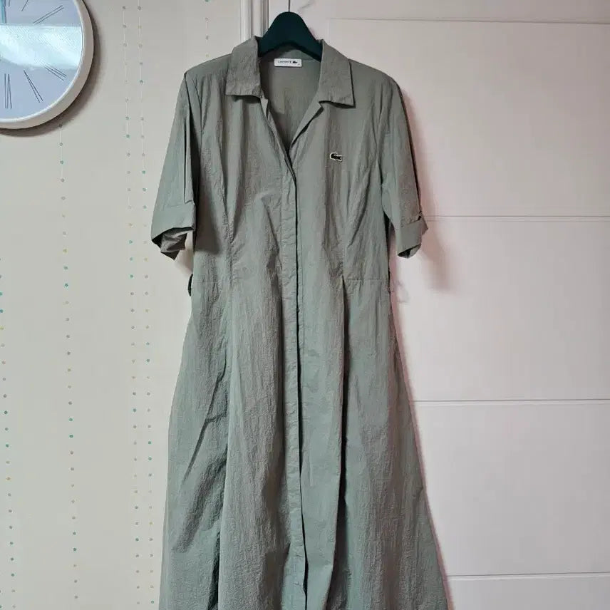 [SOLD OUT] 라코스테 여성 플레어 반팔 셔츠 원피스