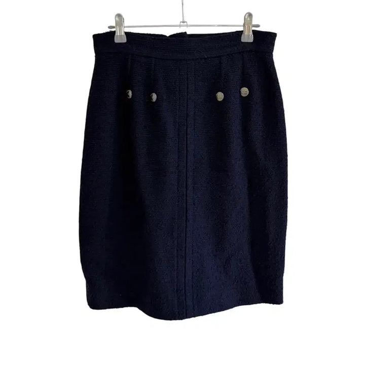 [BUNJANG] Chanel 97AW Coco Button Tweed Skirt / 샤넬 97AW 코코버튼 트위드 스커트