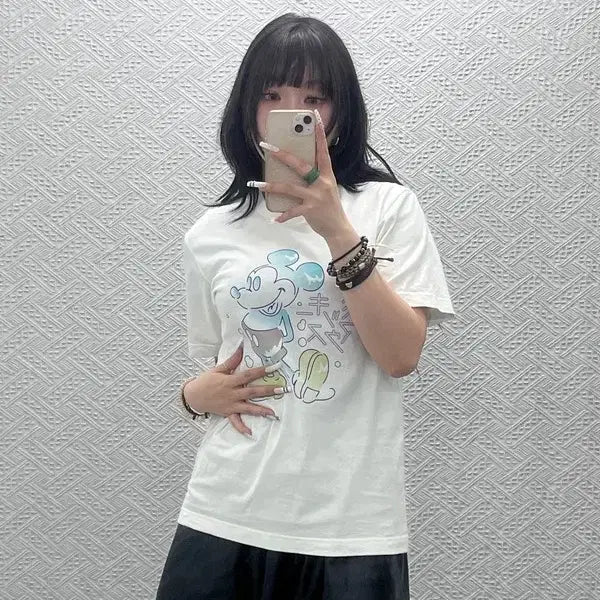[BUNJANG] Uniqlo Disney Mickey Mouse Vintage T-shirt (S) / 유니클로 빈티지 캐주얼 키치 디즈니 미키마우스 반팔티 S C10775