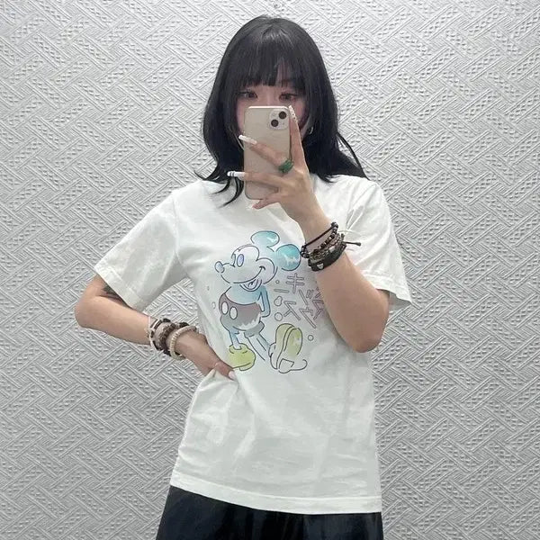 [BUNJANG] Uniqlo Disney Mickey Mouse Vintage T-shirt (S) / 유니클로 빈티지 캐주얼 키치 디즈니 미키마우스 반팔티 S C10775