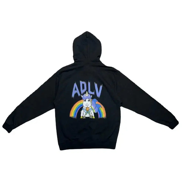 [BUNJANG] Acme De La Vie Rainbow Unicorn Hoodie Black / 아크메드라비 레인보우 유니콘 후드 블랙 1