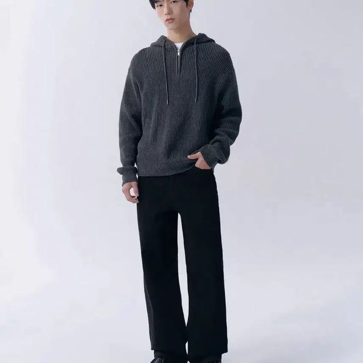[SOLD OUT] 무신사스탠다드 와이드 데님 팬츠 블랙 32
