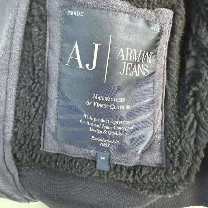 [BUNJANG] Armani Mouton L Leather Jacket / 아르마니 무스탕