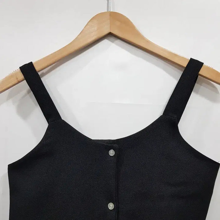 [BUNJANG] Vintage Black Bustier Crop Short Tank Top Blouse (Women&