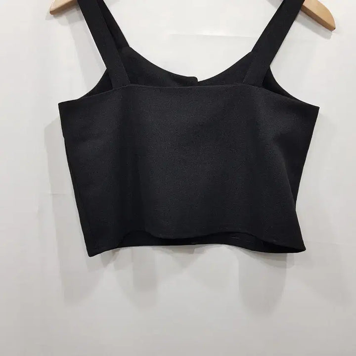 [BUNJANG] Vintage Black Bustier Crop Short Tank Top Blouse (Women&
