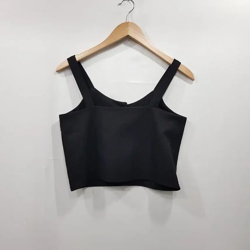 [BUNJANG] Vintage Black Bustier Crop Short Tank Top Blouse (Women&